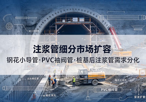清河门注浆管细分市场扩容，隧道钢花小导管、PVC 袖阀管、桩基后注浆管需求分化
